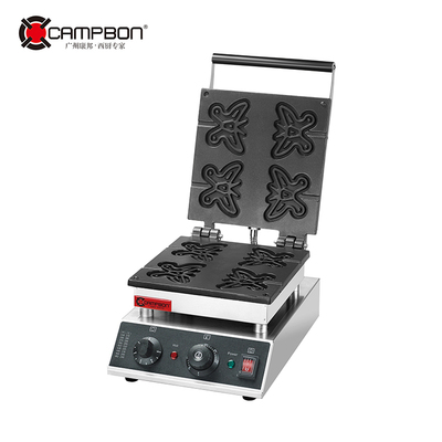 Butterfly shape waffle machine