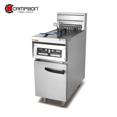Computerized 1 tank 2 basktet electric fryer(28L)