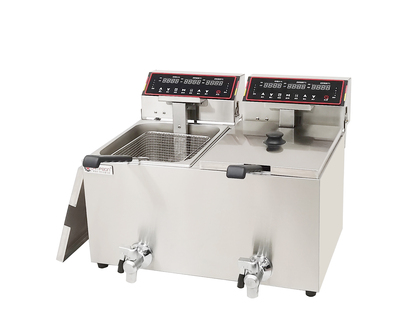 Computerized electric 2 tanks fryer
