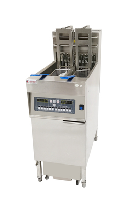 18kw Lift Computerized 1Tank 2 Basket Electric Fryer With Oil Fiter Vehicle